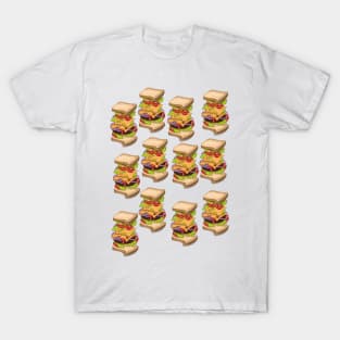 Cheeseburgers Pattern T-Shirt